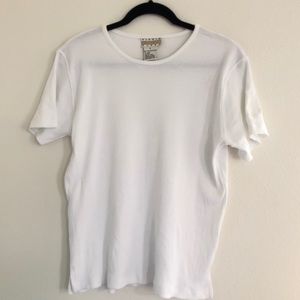 Sigrid Olsen White Short Sleeve Tee